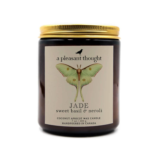 Hand-Poured Jade Sweet Basil & Neroli Candle