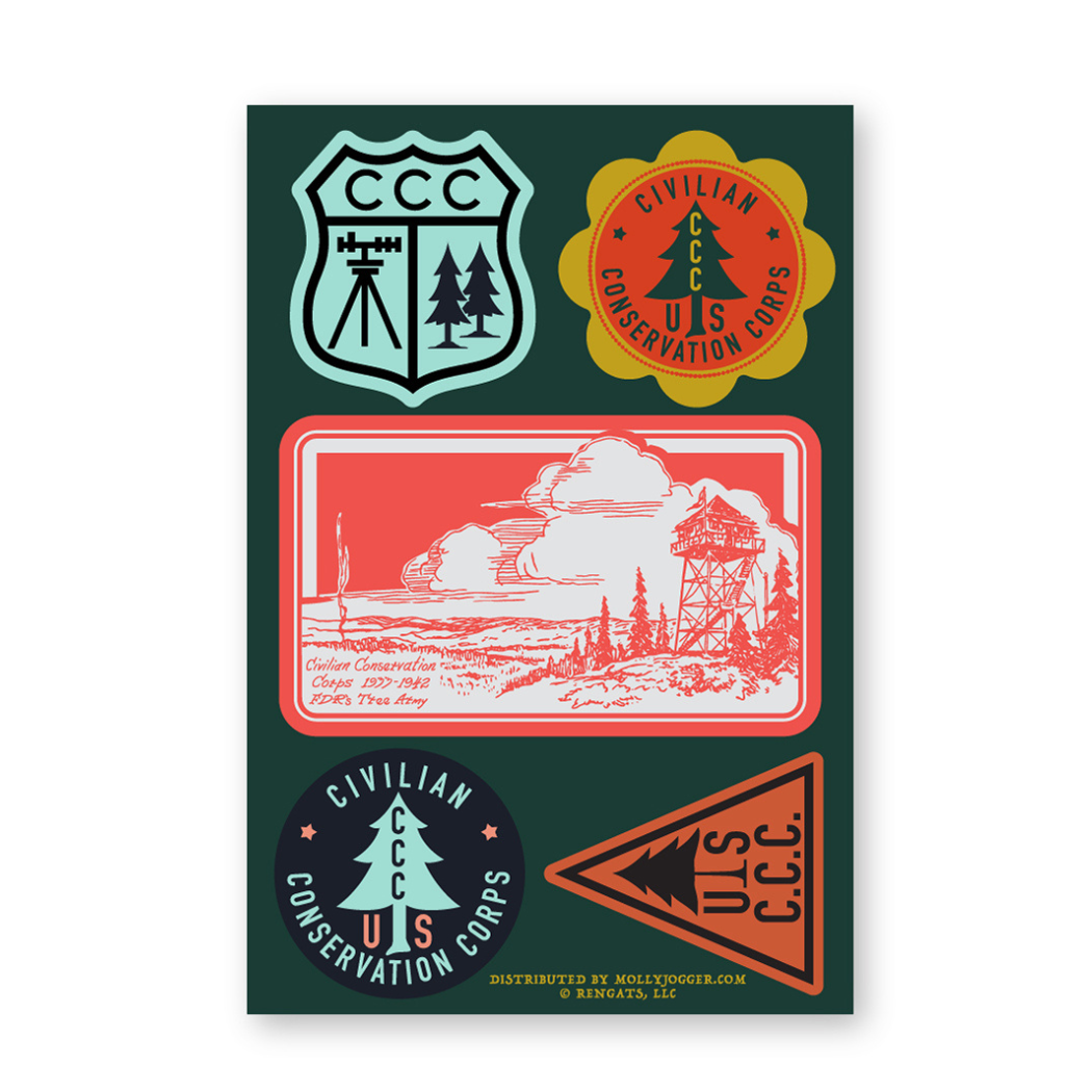 Ccc Sticker CCC Sticker Sheet Civilian Conservation Corps – Hike House